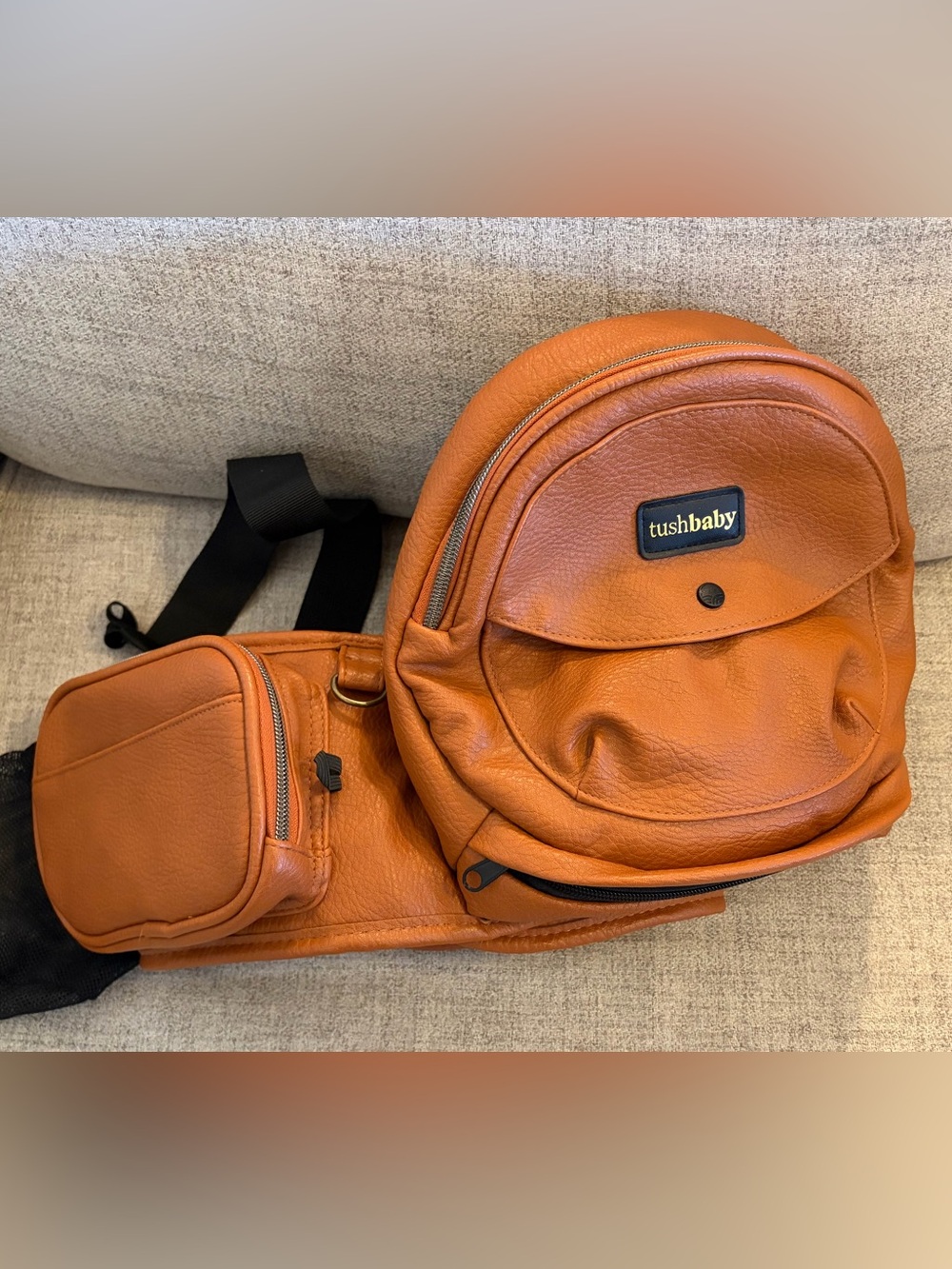 tushbaby Orange Kids Waist Pack — Compact Hands-Free Bag